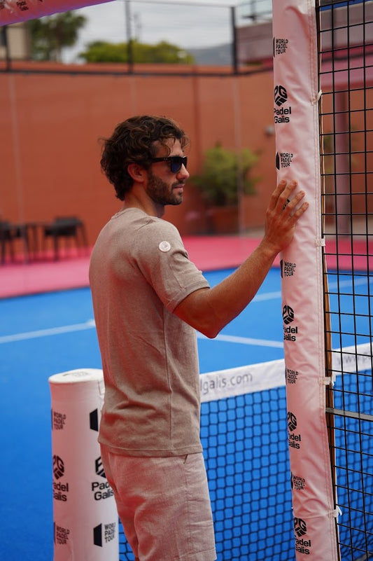 T-shirt poche beige media pista