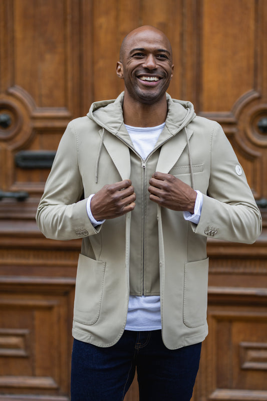 Veste blazer avec capuche amovible