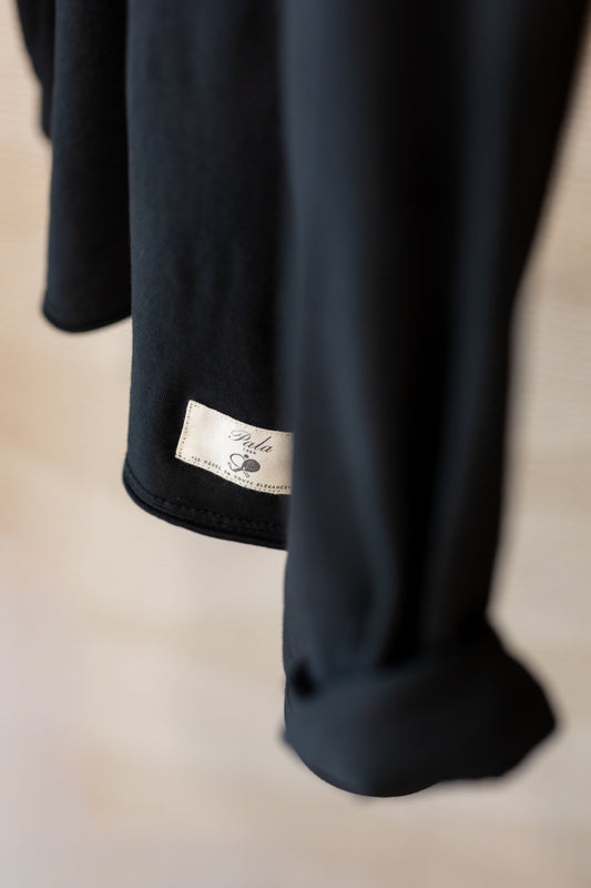 T-shirt noir manche longue