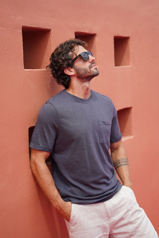 T-shirt poche anthracite media pista