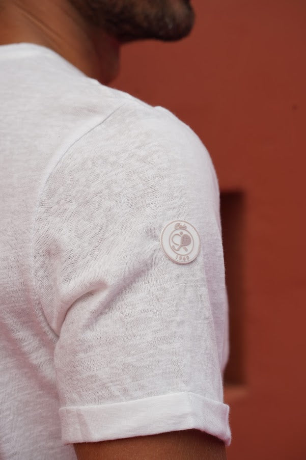 T-shirt poche blanc media pista