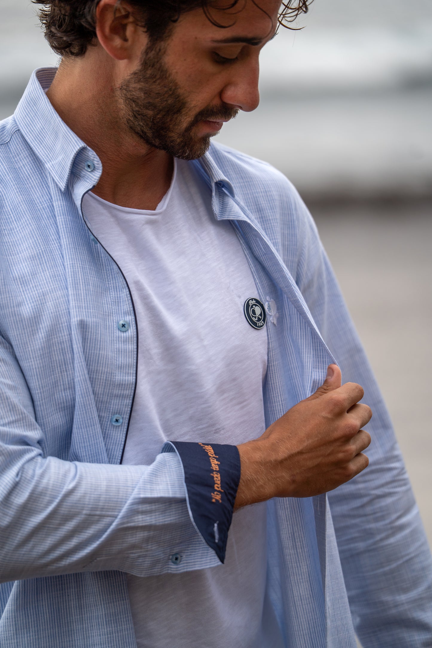 Chemise rayée ciel vibora