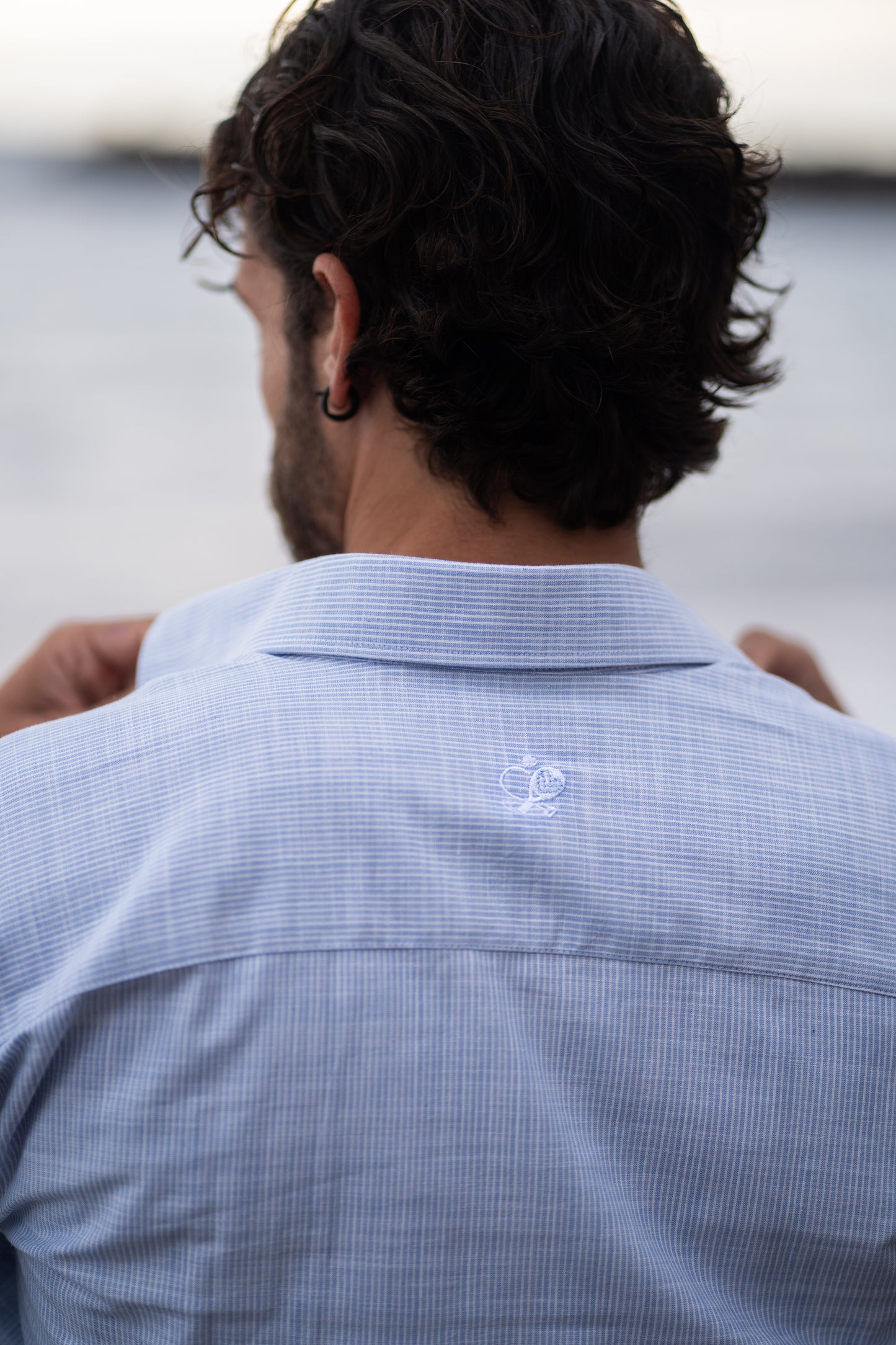 Chemise rayée ciel vibora