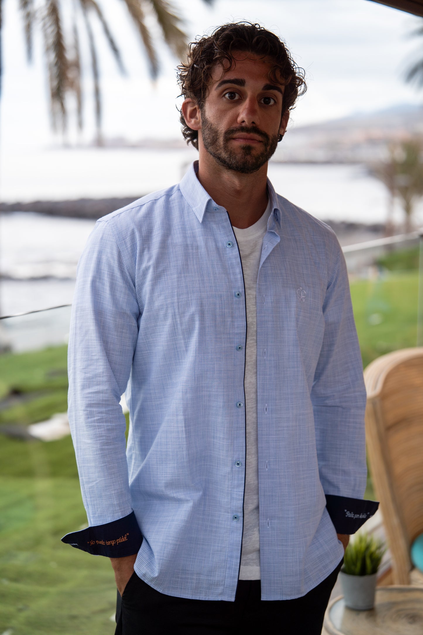 Chemise rayée ciel vibora