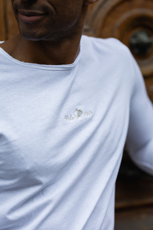 T-shirt blanc manche longue