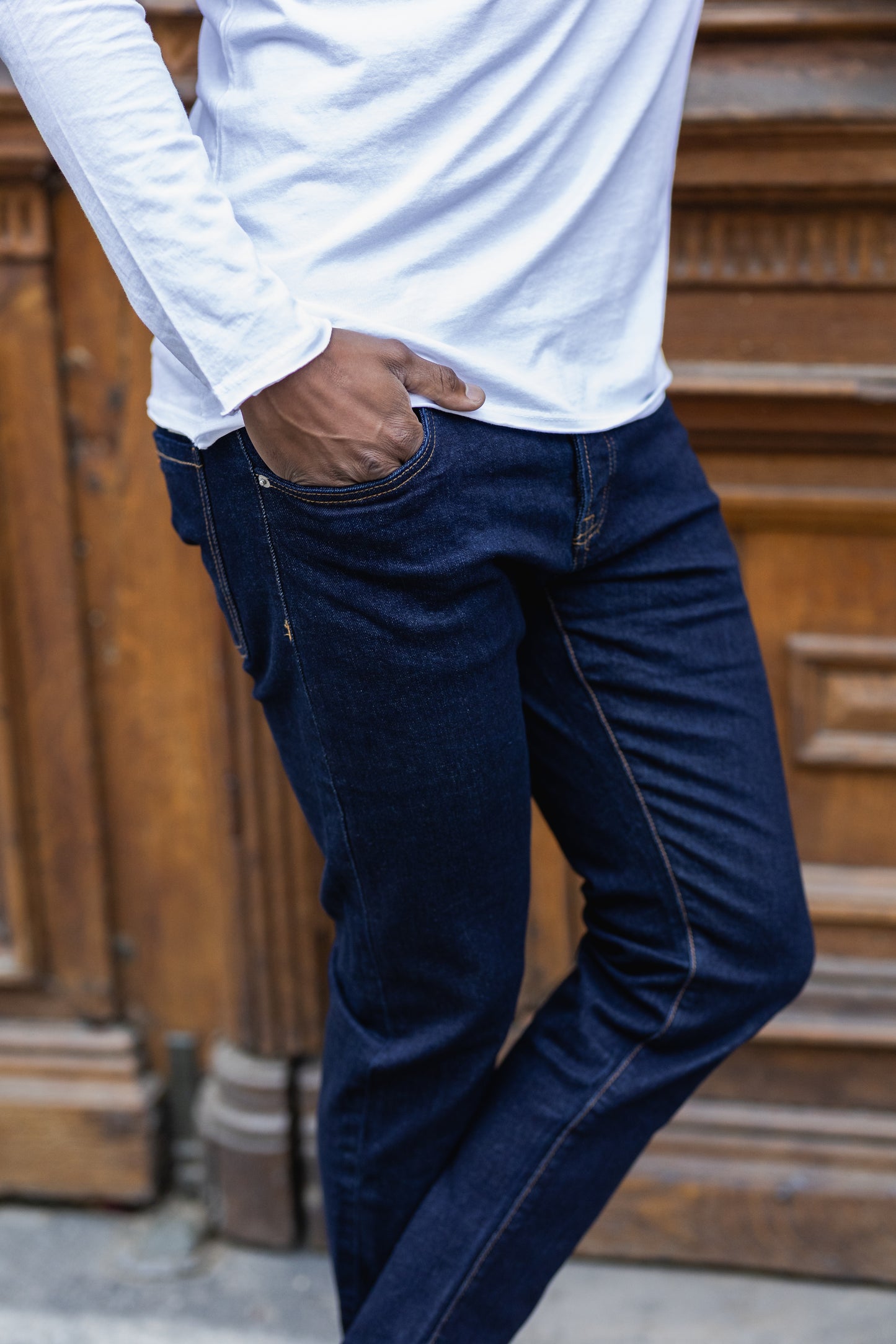 T-shirt blanc manche longue