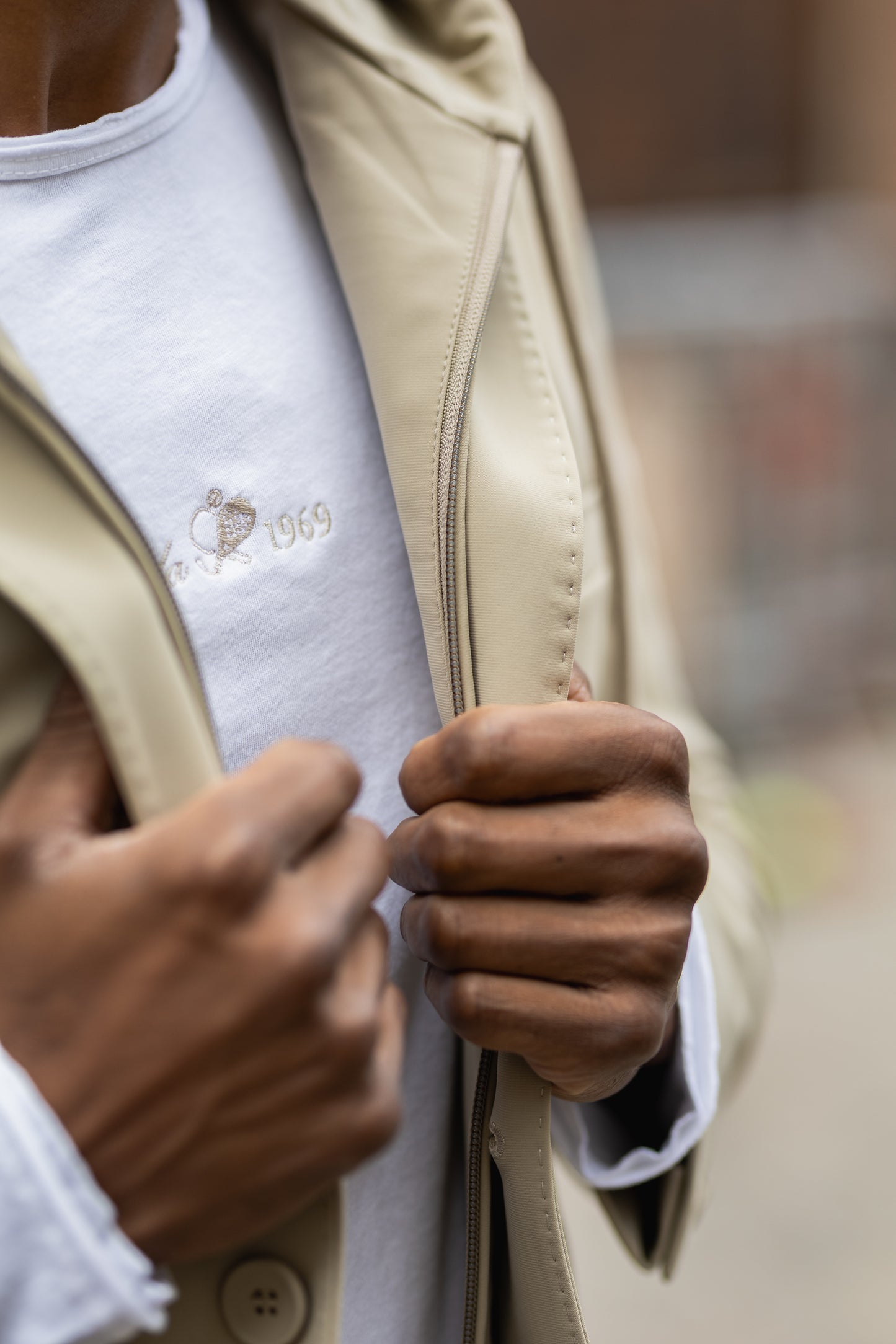 Veste blazer avec capuche amovible