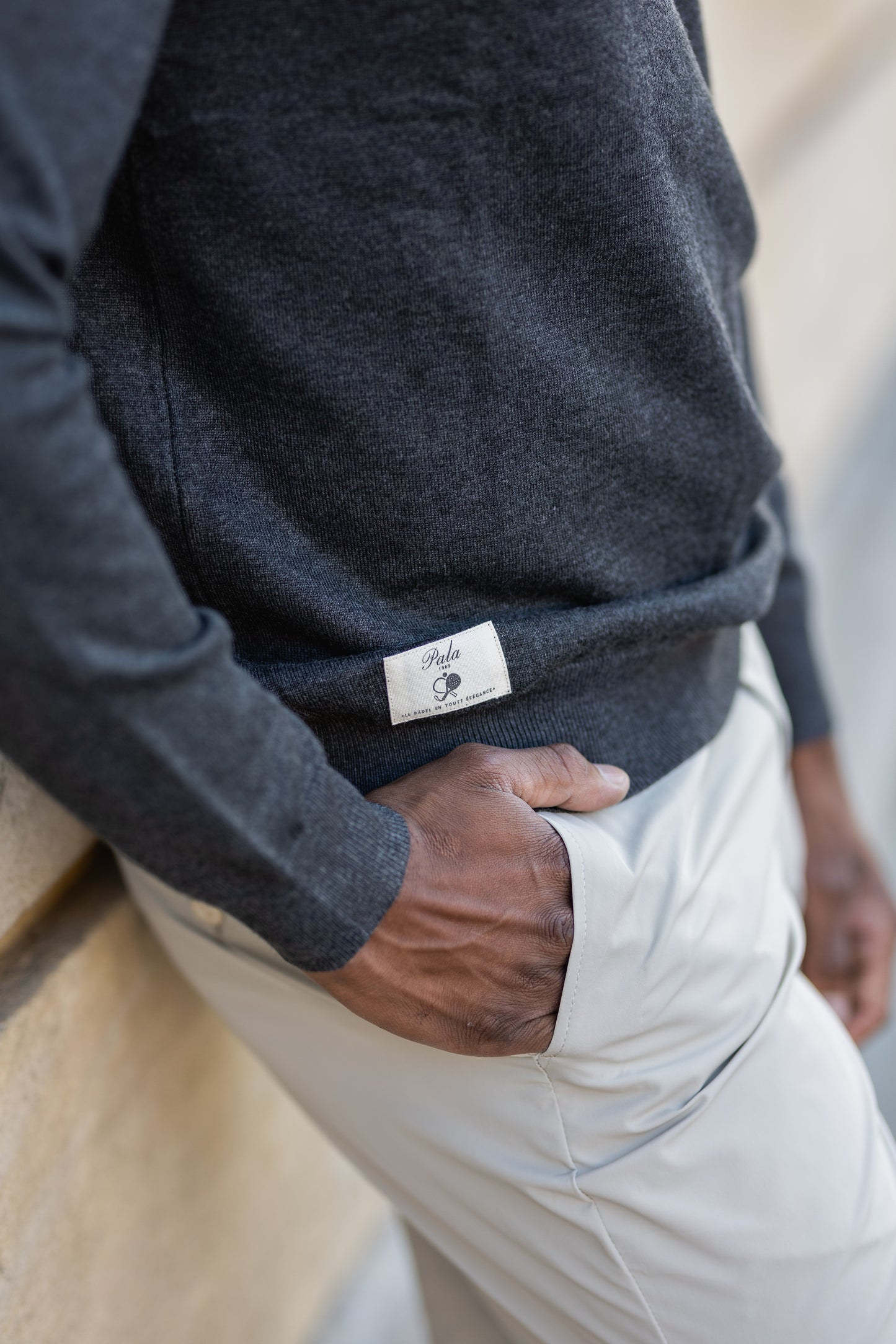 Pull polo gris anthracite