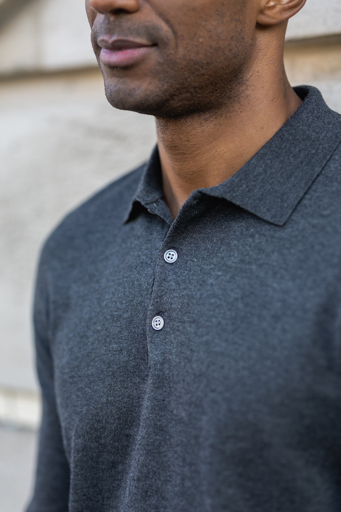 Pull polo gris anthracite