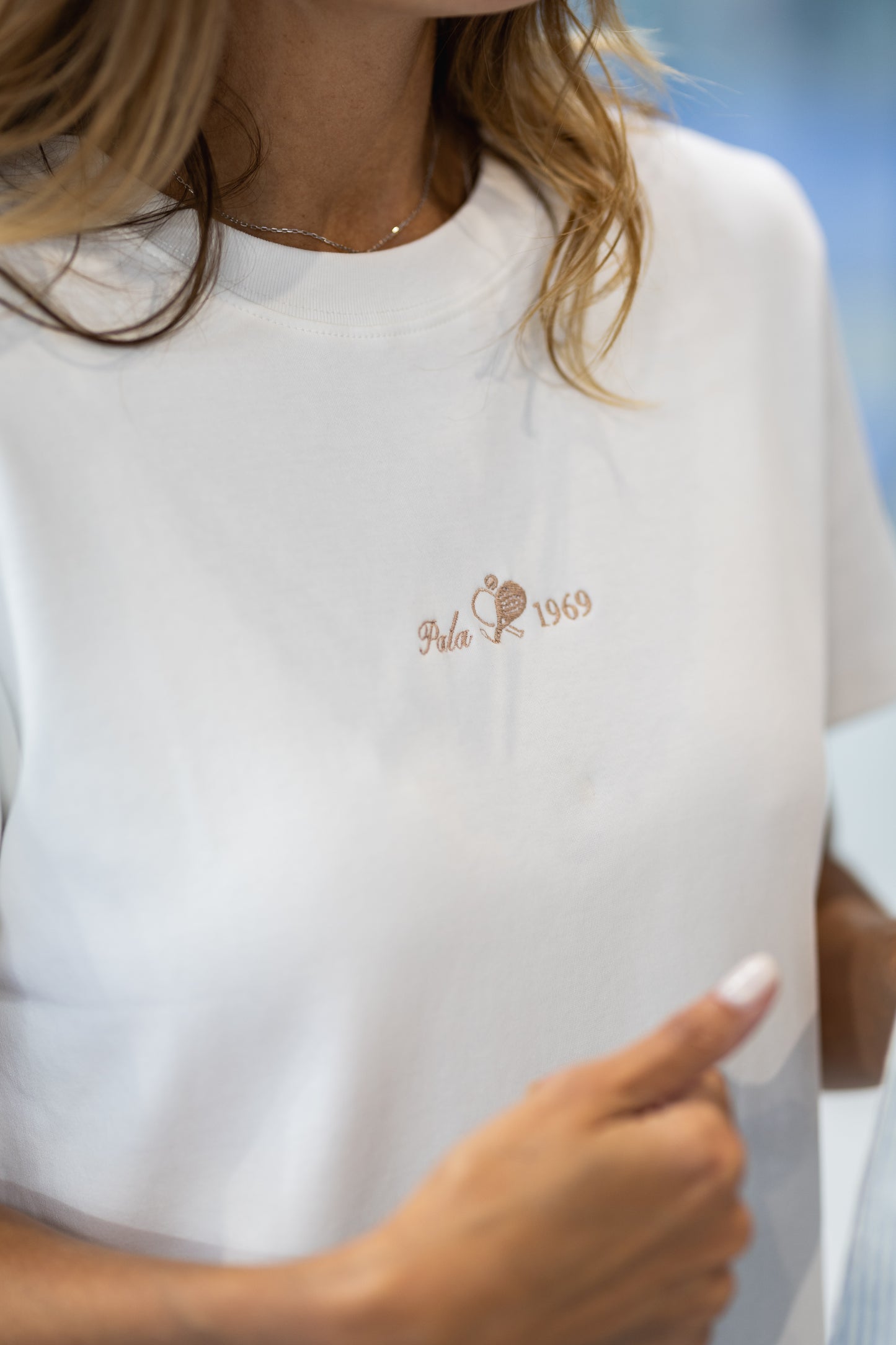 T-shirt blanc brodé